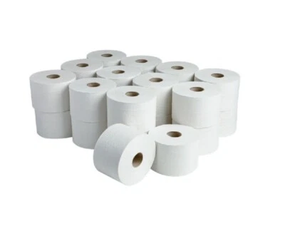 ONEONE 24 Micro Mini Toilet Roll 2 Ply Puresoft Heavy Duty 120M white Mini Jumbo
