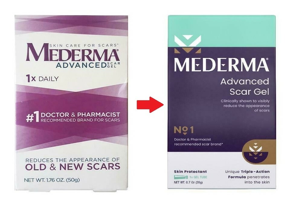 Mederma Advanced Scar Gel 1x Daily Reduces The Appearance Of Old New
