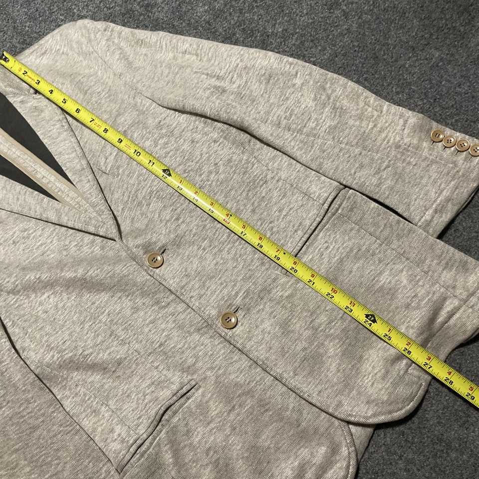 Chaqueta Blazer DANIELE ALESSANDRINI Italia Algodón Lino Calce Ajustado Talla 39 H1 Foto 3 de 4