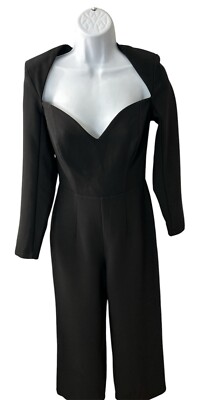 ASOS Black Lightweight Long Sleeve Jumpsuit Women s Size 4 NWT