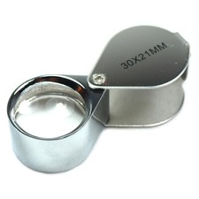 3pcs/5pcs 30X Jeweler Loupe Magnifier 30x21mm Magnifying Glass with storage case