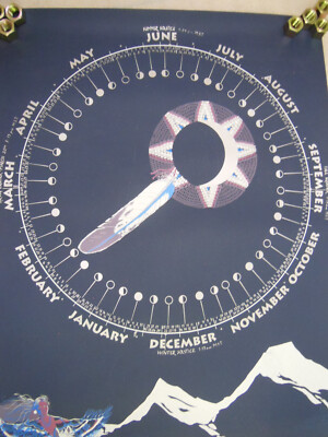 1995 - 96 LUNAR CALENDAR Poster Size 26"x40" - beautiful designed! BIRTHDAY  GIFT | eBay