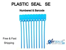 Plastic Security Seal   SE 500 Pcs  15 3/4" . (40 cms.)  Blue  Numbered BFSEALS