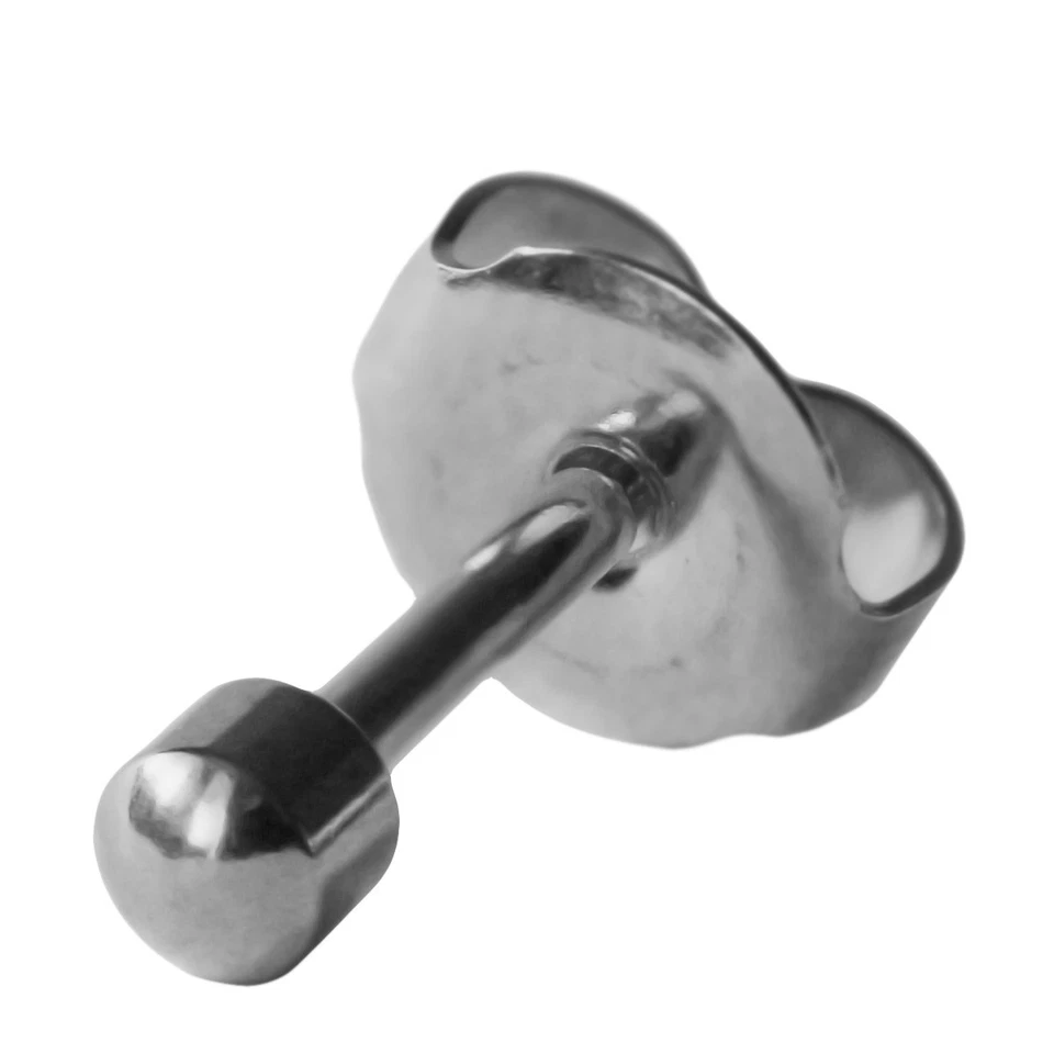 1 Paar Erstohrstecker Chirurgenstahl Sterile Ohrstecker Knopfform 4 mm - Bild 2 von 4