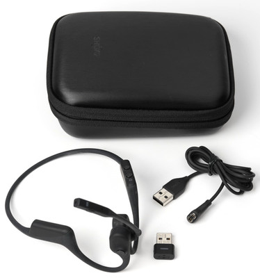 Shokz OpenComm2 Bone Conduction Stereo Bluetooth Headset Black C110 - TESTED