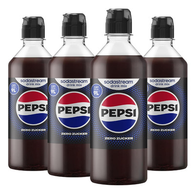 Sodastream Drink Mix Pepsi Zero Zucker, 4Er-Pack Cola Sirup Für Wassersprudler,