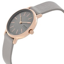 Brand new in box Skagen women watch rose gold grey suede Skagen Women Rose Gold Case Wristwatches for sale | eBay main image 4