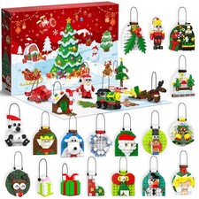 Advent Calendar 2025 Christmas Ornaments Building Set, 24 Days multi-color
