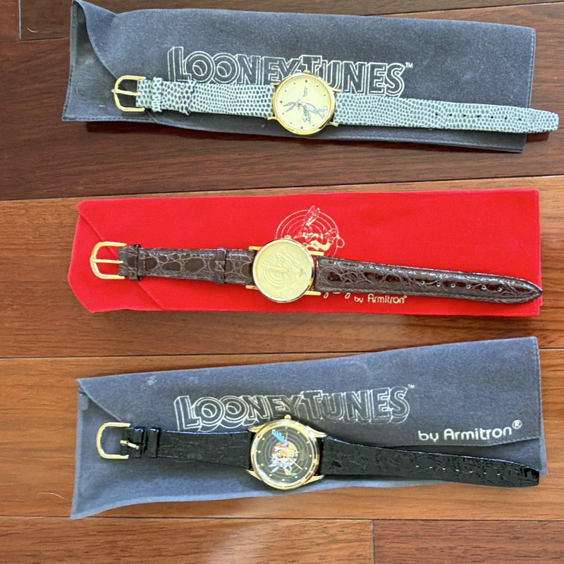 Armitron Looney Tunes Quartz Watch Lot of 3 Bugs Bunny Tweety w/ Boxes