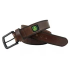 John Deere Men's 38mm Top Grain Leather Belt Brown 4577510