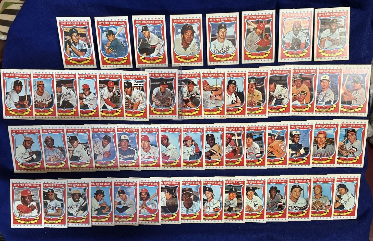 Rare 1973 Kelloggs Baseball Card Pro Super Stars Set 54 Nolan Ryan Pete Rose