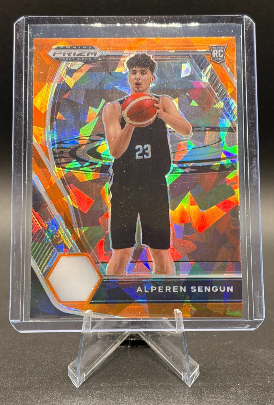 ALPEREN SENGUN - 2021-22 Panini Prizm Rookie Card #318 - ORANGE CRACKED ICE RC