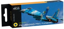 PSU Ukrainian Pixel Flankers Su27 Fighter Aircraft Enamel Paint Set