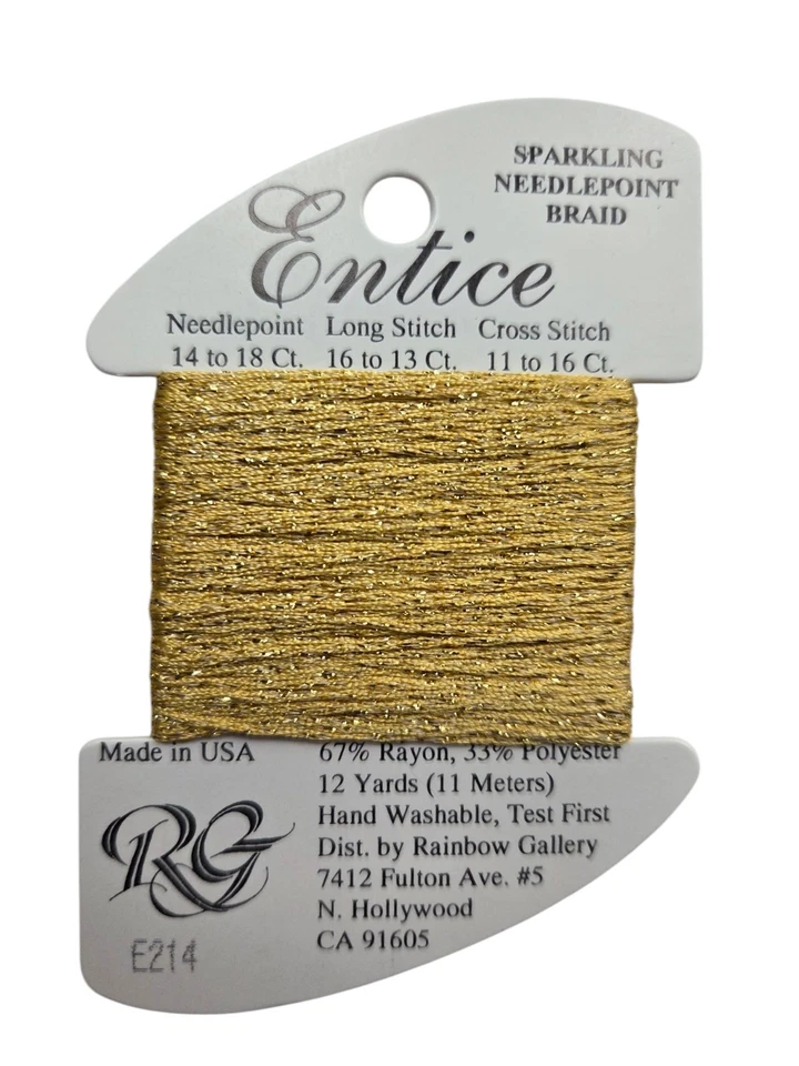 Rainbow Gallery Entice Sparkling Needlepoint Braid Lot of 3 Stitching Thread - Image 3 of 4