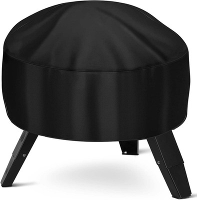 Heavy Duty Waterproof round Fire Pit Cover, 38 Inch, Black
