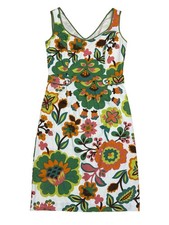 Vintage BODEN Bold Retro Floral Print Shift Dress Size 4