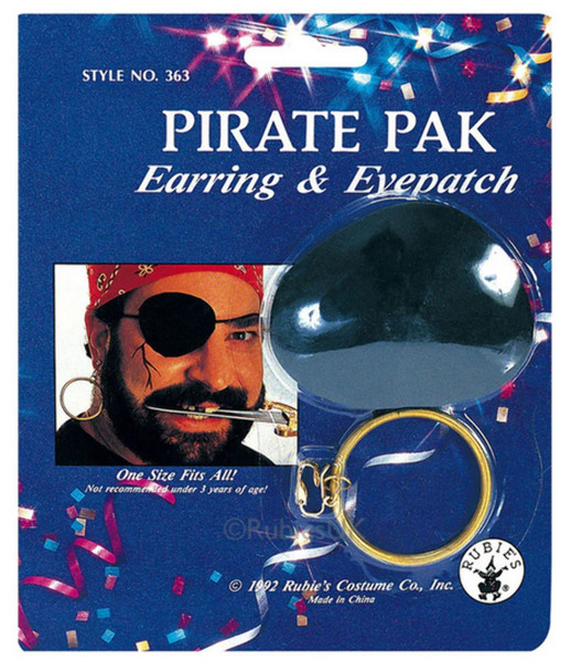 Piraten Augenklappe & Ohrring Erwachsene Piraten KostüM ZubehöR Herren Damen-image