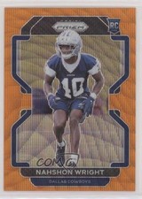 2021 Panini Prizm Rookie Orange Wave Prizm 1/60 Nahshon Wright #438 1u6