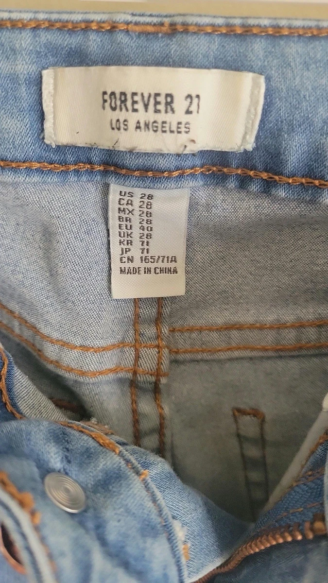 Jeans Forever 21 azules clásicos talla 28