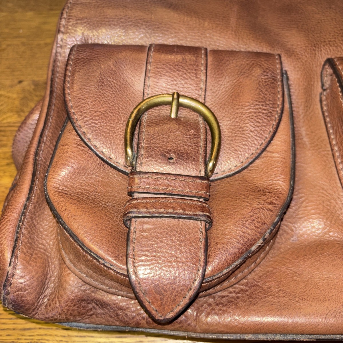 Vintage Banana Republic BROWN Hobo Leather Shoulder Saddle Bag