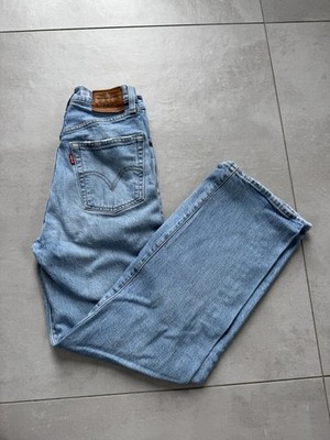 Levi's Ribcage Straight Jeans hellblau W24 L27 Ripped