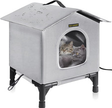 Cat House for Indoor and Outdoor Cats in Winter, Waterproof, Fully Insulated She