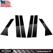 6X Door Window Pillar Posts Sticker Glossy Black For 2014-2022 Range Rover Sport