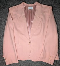 Vintage Pendleton 100 Virgin Wool Blazer Women's XL Light Pink Made In USA READ