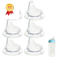 6 Pack Replacement Silicone Spout Compatible with NUK 1 Count (Pack of 6) 