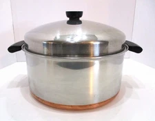 Revere Ware Vintage 1801 6 Quart Dutch Oven Copper Clad Bottom w Domed Lid