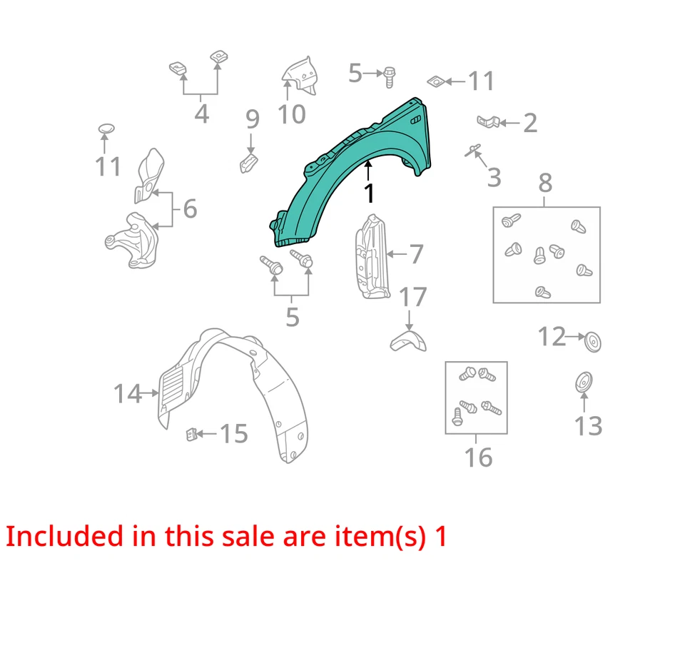 Fender AUDI TT Right 00 01 02 03 04 05 06 Foto 2 de 3