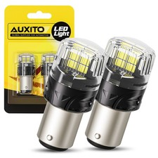 2pcs 1157 Led Tail Brake Stop Reverse Parking Turn Signal Light Bulb Super White
