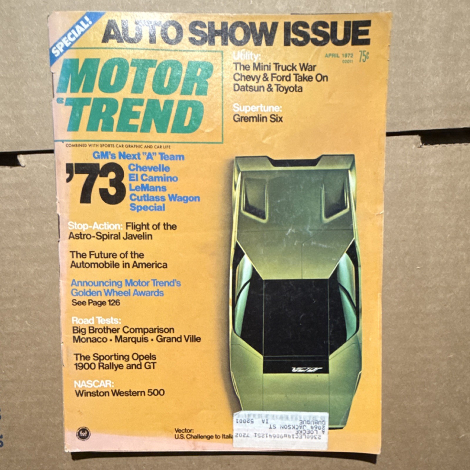 Motor Trend April 1972 Magazine Auto Show Issue