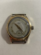 Alte GUB 60 Armbanduhr Handaufzug Antike Uhr 1950 Defekt Vergoldet 