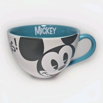 Offizieller Disney Store Mickey Mouse ''Yikes'' großer Kaffee Tee Suppentasse D12,5 cm sehr guter Zustand