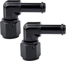 AN6 Female to 3/8 Barb 90 Degree Elbow Fitting Adapter 2pcs Fuel Line