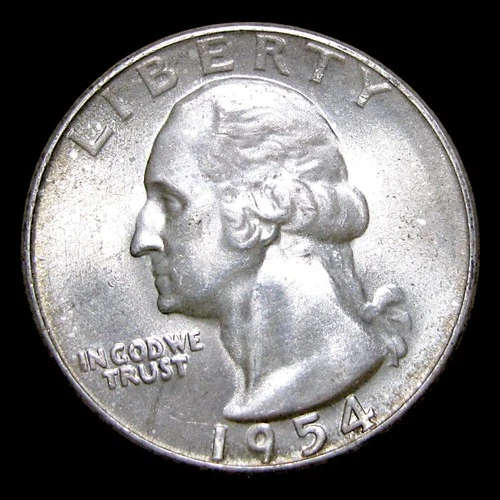 1954-S Washington Quarter Silver ---- Gem BU Stunning Coin ---- #313M