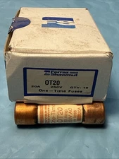 GOULD SHAWMUT OT20 ONE TIME 250V 20 AMP FUSES Lot of 8