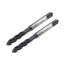 M6 x 1.0 Spiral Flute Tap HSS Nitriding Coated Machine Thread Tap 2pcs