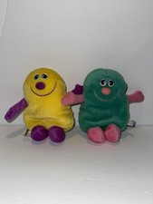 Vintage1993-1994Commonwealth Jellybean Plush Rare Green/pink Yellow/Purple P-6