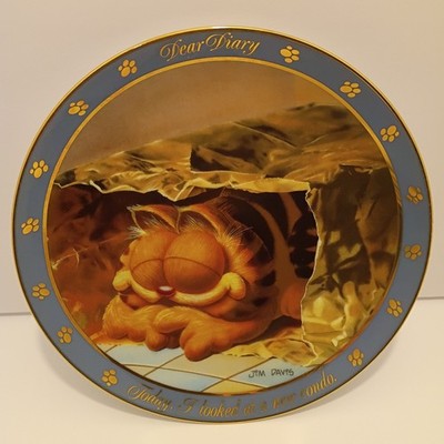 Garfield Collector Plate Dear Diary Series Today I Looked At A New Condo 1990*C*