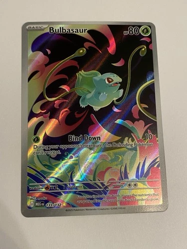 Pokémon TCG Bulbasaur Mega Evolutions 133/132 Illustration Rare Card NM ME01