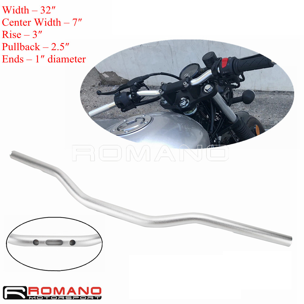 1-1/8"" Clamping TBW Fat Handlebar For Harley Dyna Softail FXST FLST FXSTC Custom