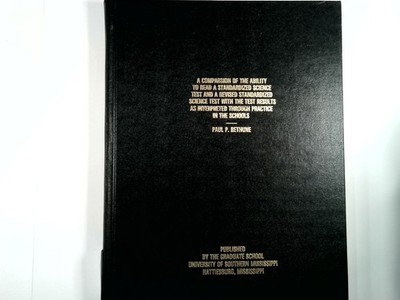 Bethune Dissertation Science Test Reading Ability EdD University Mississippi