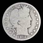 1912-D Barber Silver Half Dollar