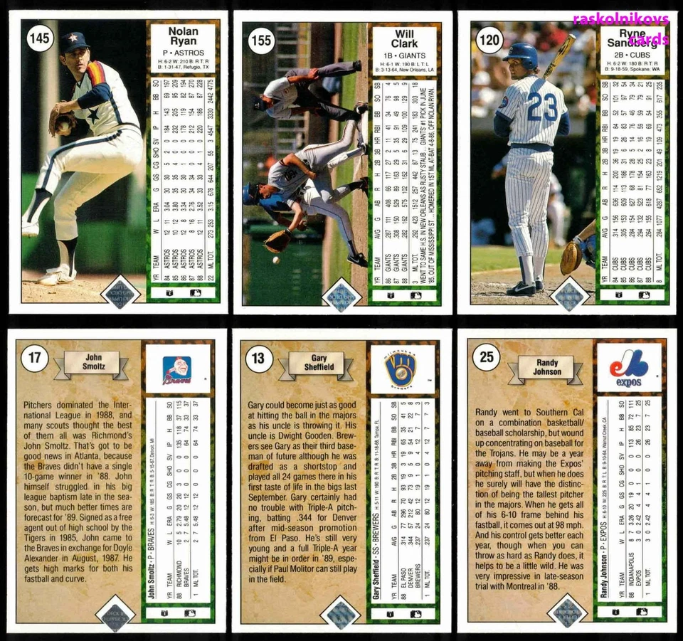 1989 UPPER DECK Cards #1-200 Complete Your Set $2 or 2 Card Minimum YOU PICK! - Image 2 of 2