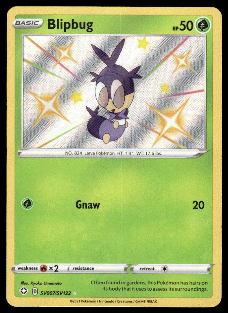 Pokemon TCG Shining Fates: Shiny Vault #SV007/SV122 Blipbug NM