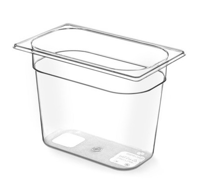 Gastronorm-Behälter 1/4, HENDI, GN 1/4, 2,8L, Transparent, 265x162x(H)100mm