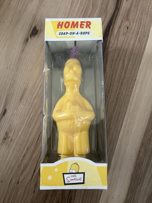 #ad Vintage The Simpsons Homer Simpson Soap on A Rope 2003 Bubbletown Yellow Novelty $15.99