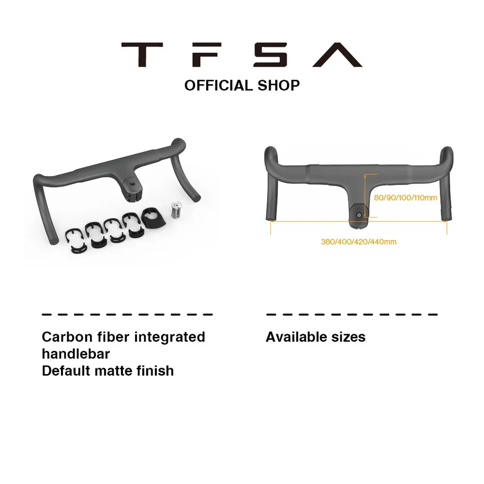  Road Bike Frame Aerodynamic High Speed Carbon Fiber Frameset With Handlebar  - Image 3 of 4
